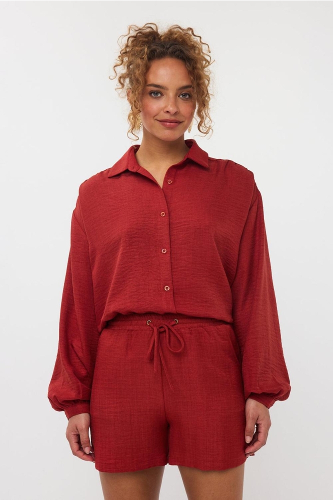 BLOUSE FENNA HSS2525 109 STONE RED